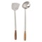 Fox Run Spatula & Ladle Wok Utensil Set, Set of 2, Traditional Handles, Silver